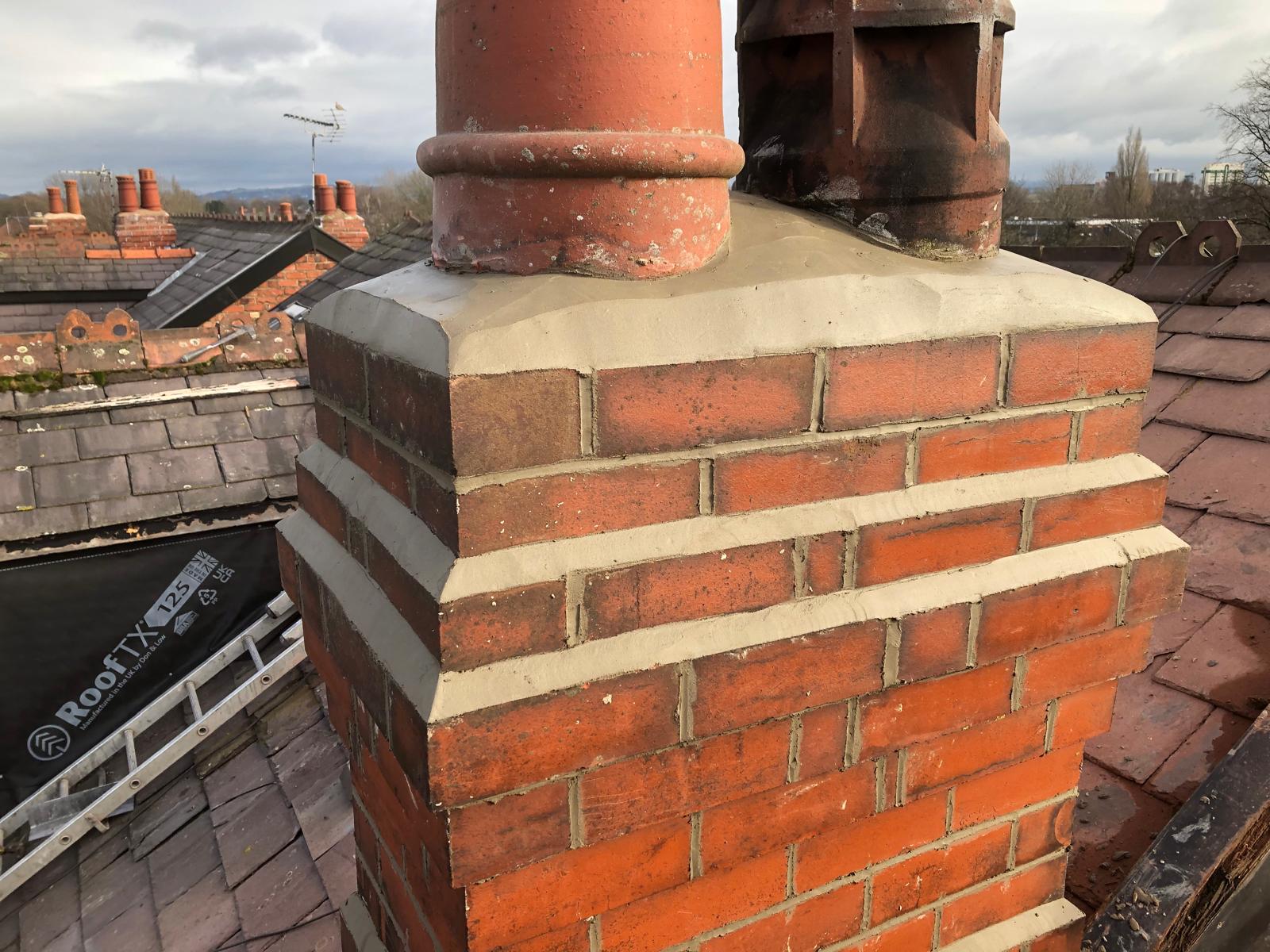 Ever Dry LTD chimney repair and flashing work across Manchester, Greater Manchester, Cheshire and Lancashire - project overview